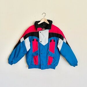 Vintage 90s Apparatus Color Block Insulated Nylon Winter Coat Men’s / Juniors XL